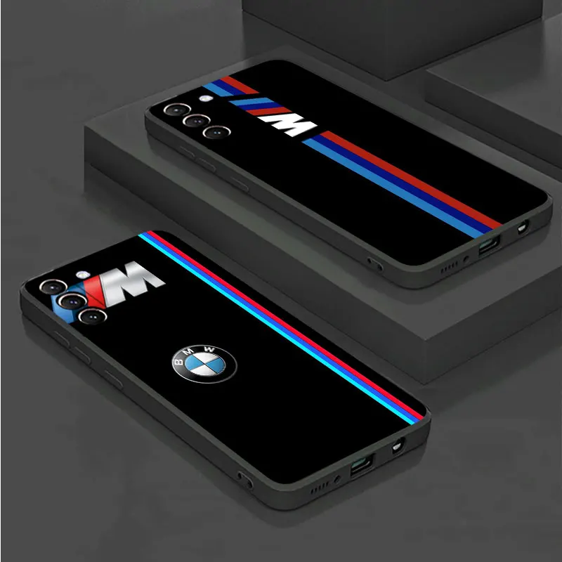 

Soft Silicone Case for Samsung Galaxy S23 S22 Ultra S21 FE S20 S10 Plus S8 S9 Note 20 10 9 8 Cover Sports Car BMW Luxury Brand