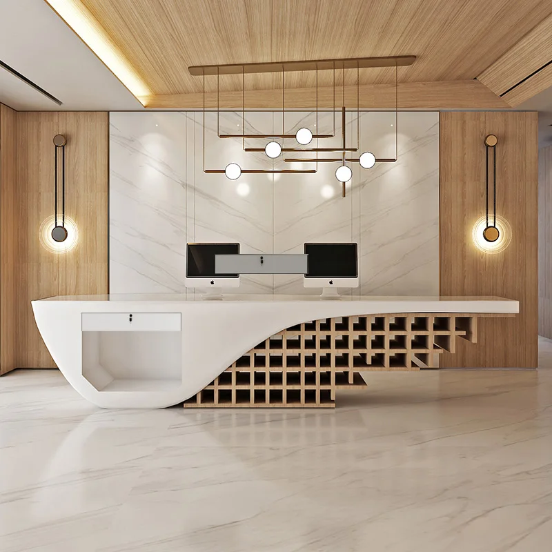 

Стойка регистрации FRP Company bar, Высококачественная Женская Роскошная касса салона красоты, креативная сервисная стойка