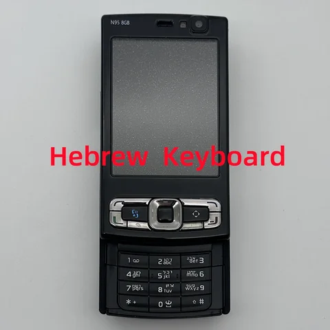Оригинальный разблокированный мобильный телефон N95 8 ГБ 2G 3G 2,8 дюйма 5 МП Wi-Fi арабский русский иврит клавиатура смартфон, сделанный на 2007 г.