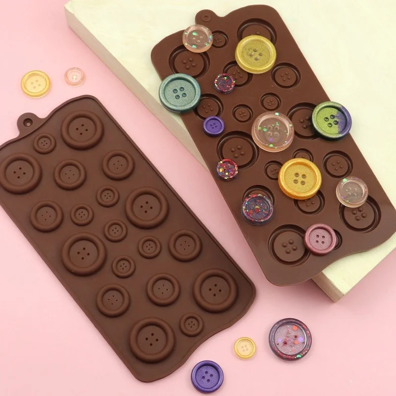

New Button Silicone Molds Cake Mould DIY Fondant Chocolate Cookie Decoration Tool Cake Decorating Tools Baking Accessories