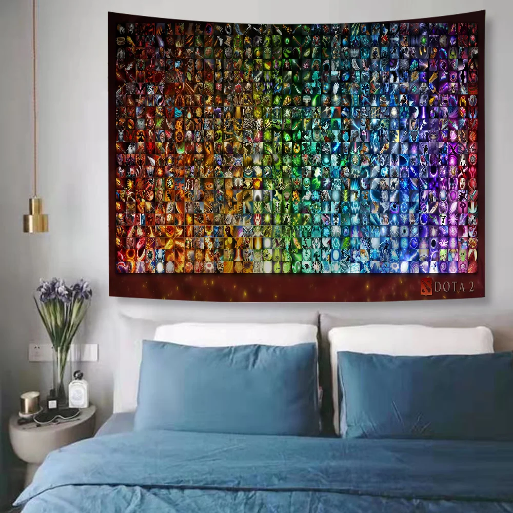 Dota 2 аниме красочный гобелен настенный богемный гобелены Мандала Настенный декор