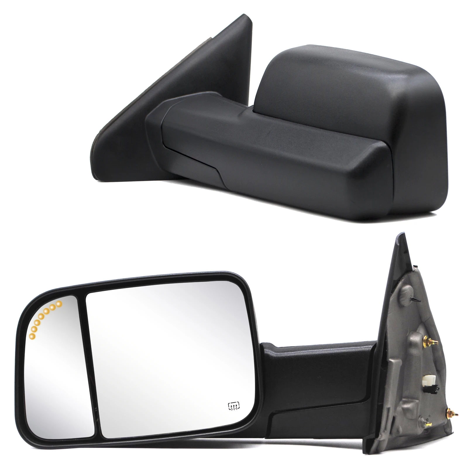 

Буксировочные зеркала для 2002-2008 Dodge Ram 1500 2003-2009 Dodge Ram 2500 3500 с подогревом питания