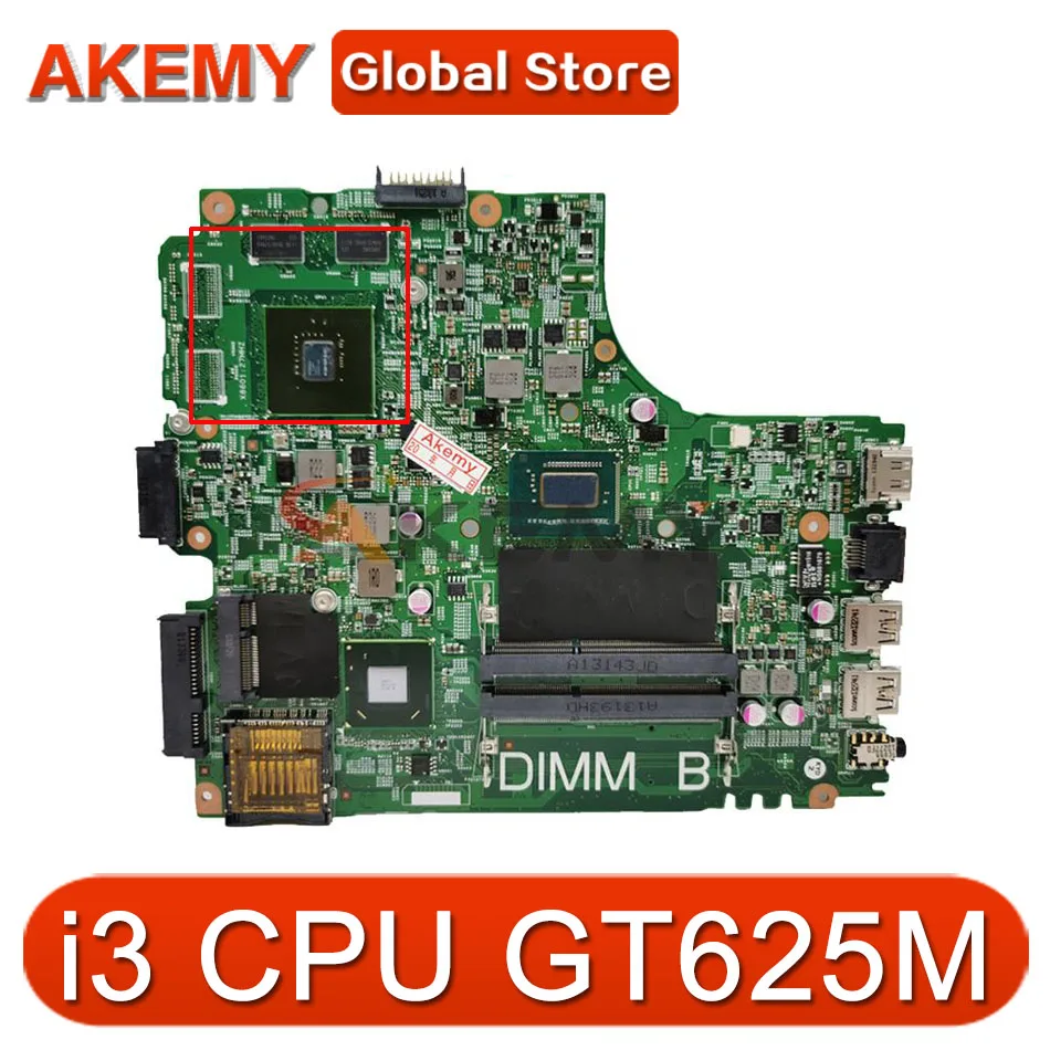 

For DELL Inspiron 14R 2421 3421 5421 Laptop Motherboard With i3 CPU GT625M 1GB-GPU 0TNKT0 0R20C0 0THCP7 12204-1 5J8Y4 Mainboard
