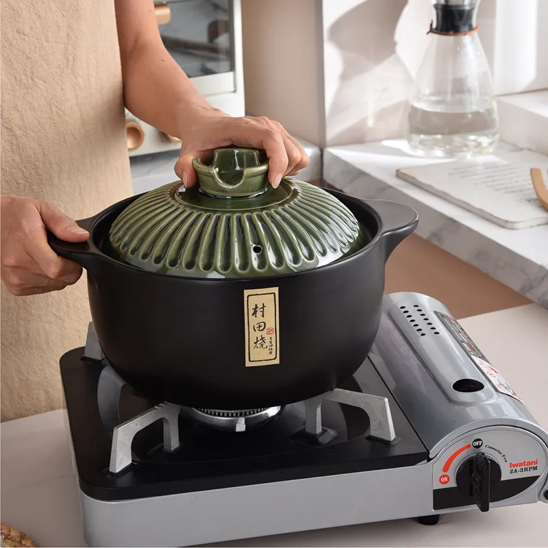 

Casserole Soup Pot Gas Household Open Flame High Temperature Crock Pot Large Capacity Ceramic Porridge Casserole Stew Pot