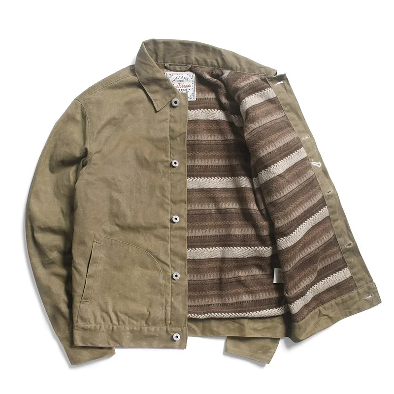 

RGT-0005 Read Description! Asian Size Good Quality Cotton Canvas Wax Water Proof Jacket