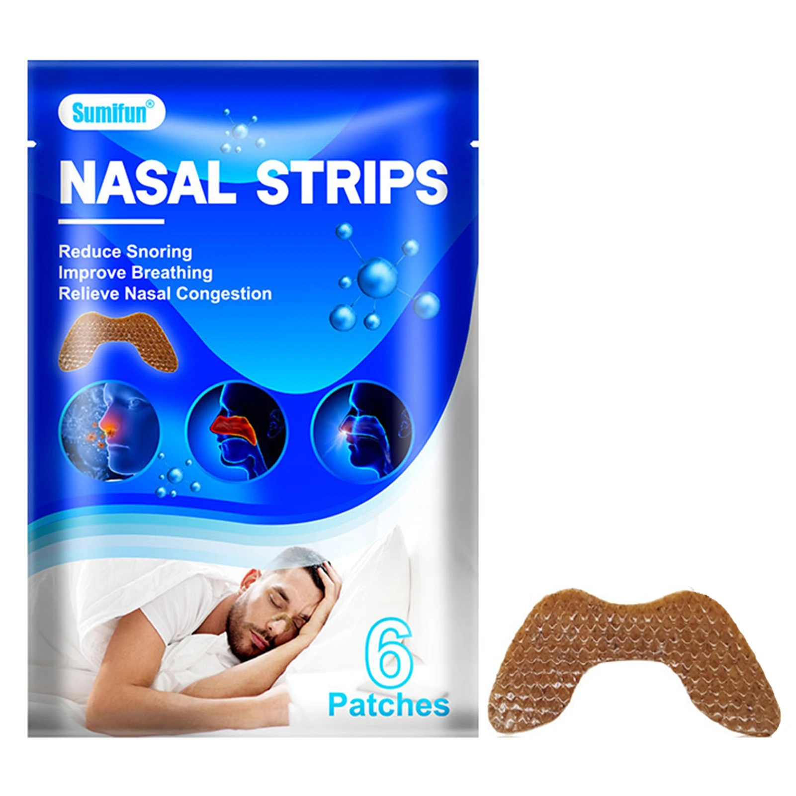 

6 шт./корт. Пластырь против храпа носовые полоски для предотвращения храпа пластырь против храпа для предотвращения храпа медицинский уход