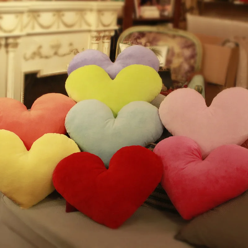 

Pink Heart Decorative Cushion For Boys Girls Room Decoration Pillow Cushion Stuffed Plush Doll Kids Room Decor Gifts
