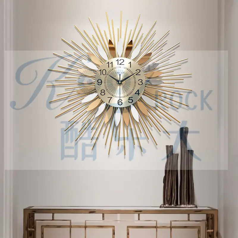 

Nordic luxury, wall watch, art clock, wall clock, living room, household personality, creativity, American wall decorative clock