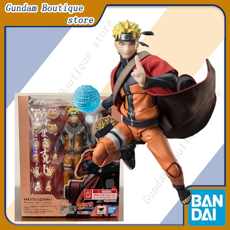 Bandai Genuine SHF NARUTO UZUMAKI [Sage Mode] -Savior of Konoha- Аниме Фигурка Коллекционная модель игрушки