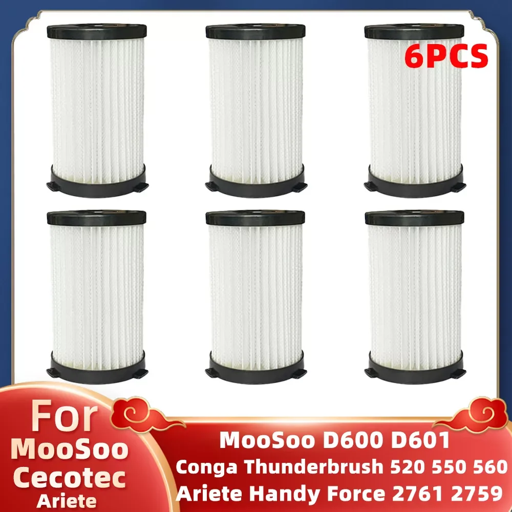 

Hepa Filter For MooSoo D600 D601 Cecotec Conga Thunderbrush 520 550 560 Ariete Handy Force 2761 2759 RBT Vacuum Cleaner Parts