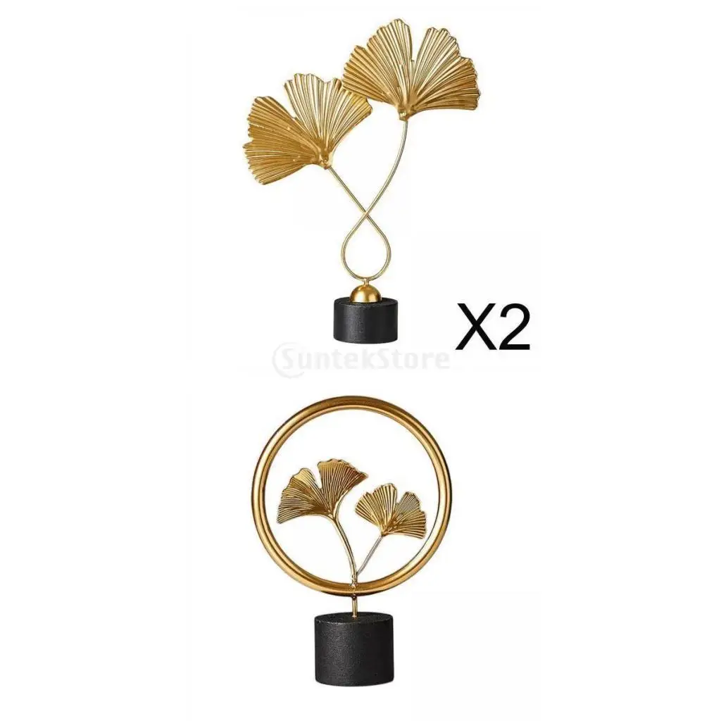 

3x Art Leaf Shape Sculpture Ornament Figurine Statue Office Decor Adornments