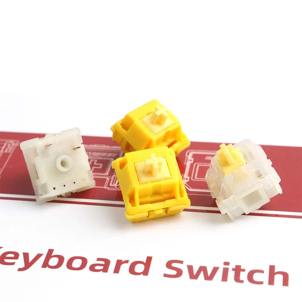 Gateron Cap молочно-желтый V2 переключатель 5-контактный линейный RGB рычажный 63G Mx для