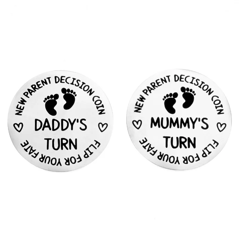 

New Parent Decision Coin Flip for Your Fate Souvenir Coin Collectible Gift Commemorative Decision Making For Baby Gifts Coin