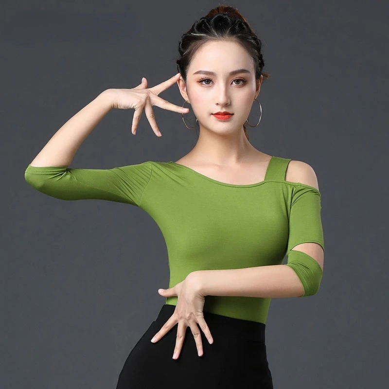 

Топ для латиноамериканских танцев, новинка, женская одежда для взрослых, для национального стандарта, без бретелек, топы для танцев, тренировочная одежда