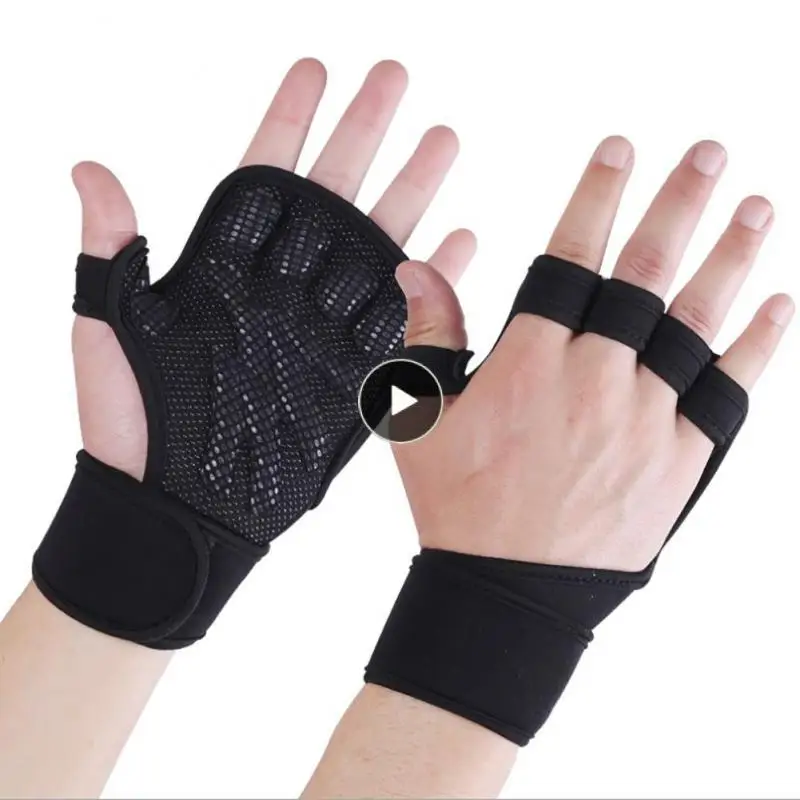 

Compression Arthritis Gloves Wrist Support Fitness Training Weight Lifting Silicone Anti-skid Bicycle Riding Half Finger Gloves