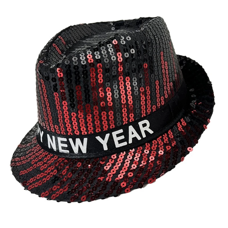 Blingbling Party Hat для мужчин и женщин Happy New Year с блестками Косплэй костюм Stage Show