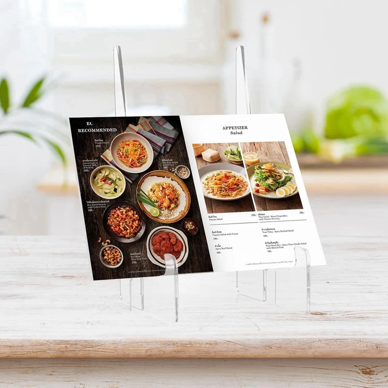 Акриловый держатель для книжки настольный рецептов кухонной стойки