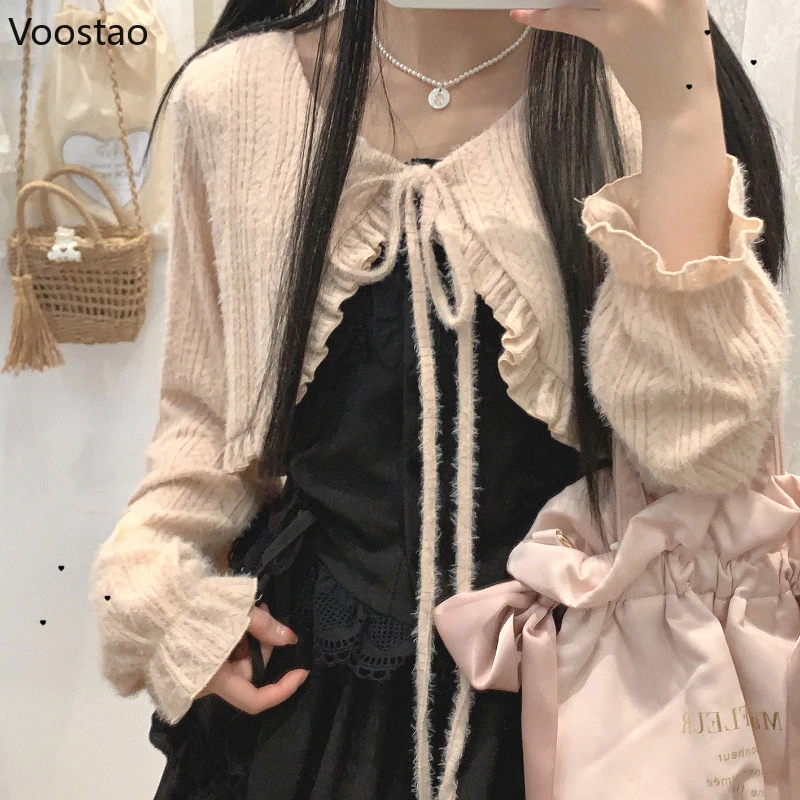 Женский кардиган Voostao акрил короткий