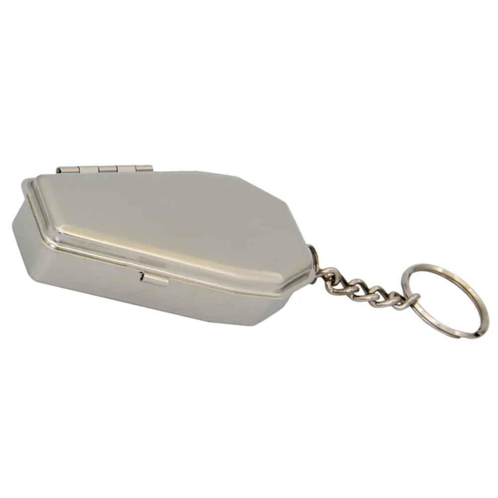 

Coffin Shaped Keychain Metal Ashtray Portable Ashtray Decorative Keyring Ornament