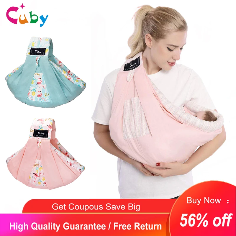 CUBY 2022 New Sling for newborns front carry Baby Wrap Cotton wrap baby Soft Breastfeeding Cartoon animal pattern Ergonomics