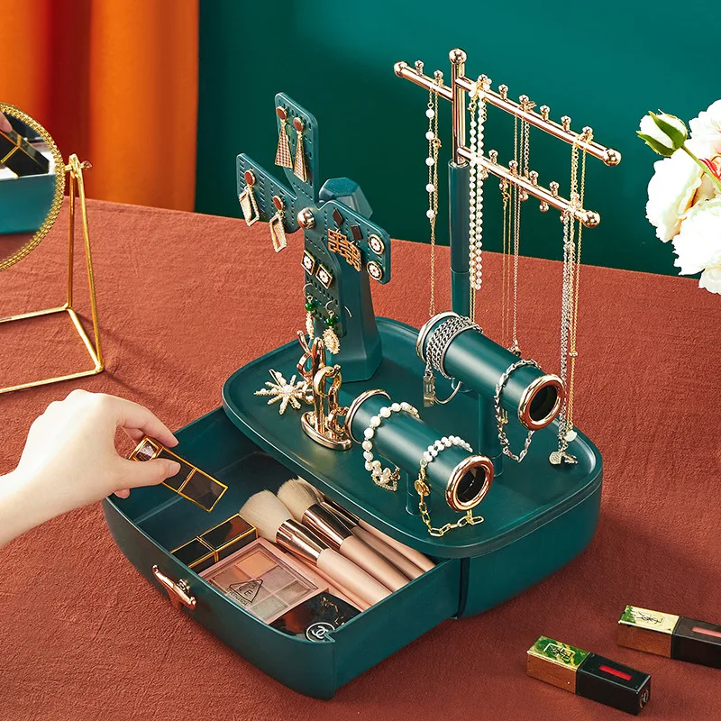 

Ornament Storage Box Desktop Storage Box Drawer Ornament Creative Hanging Dormitory Necklace Bracelet Ring Storage Organizer