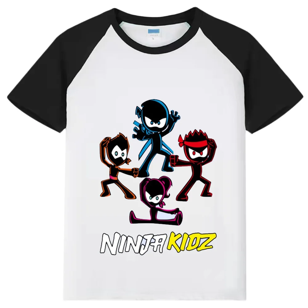 

NINJA KIDZ Toddler Girl Summer Clothes 2022 Teen Girls Clothing Cotton Boys Tshirt Boutique Kids Clothing O-Neck Boys Tops Shirt