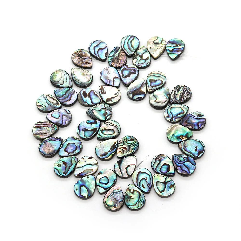 

Natural Abalone Shell Horizontal Hole Teardrop Shape Beads 8-18mm for Making Fine Fashion Jewelry DIY Necklace Earrings Bracelet