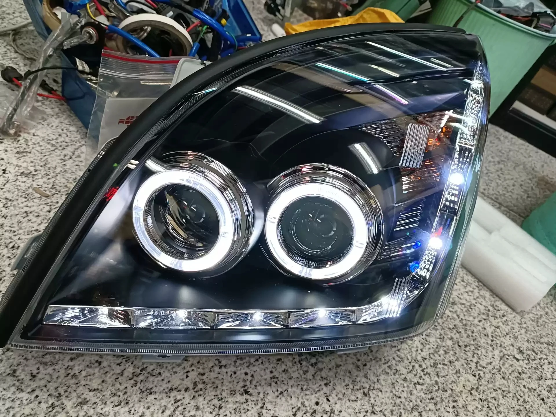 

Головка головного света автомобиля в сборе для TOYOTA LAND CRUISER PRADO 2003-09, светодиодные дневные ходовые огни, фонарь с указателем поворота