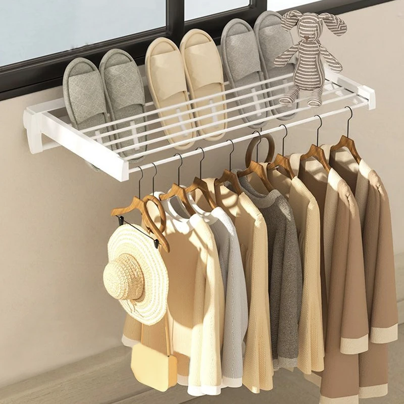 Portable Folding Clothes Drying Rack Indoor Outdoor Towels Socks Underwear Hanger Holder Balcony Telescopic Laundry Dryer Rack