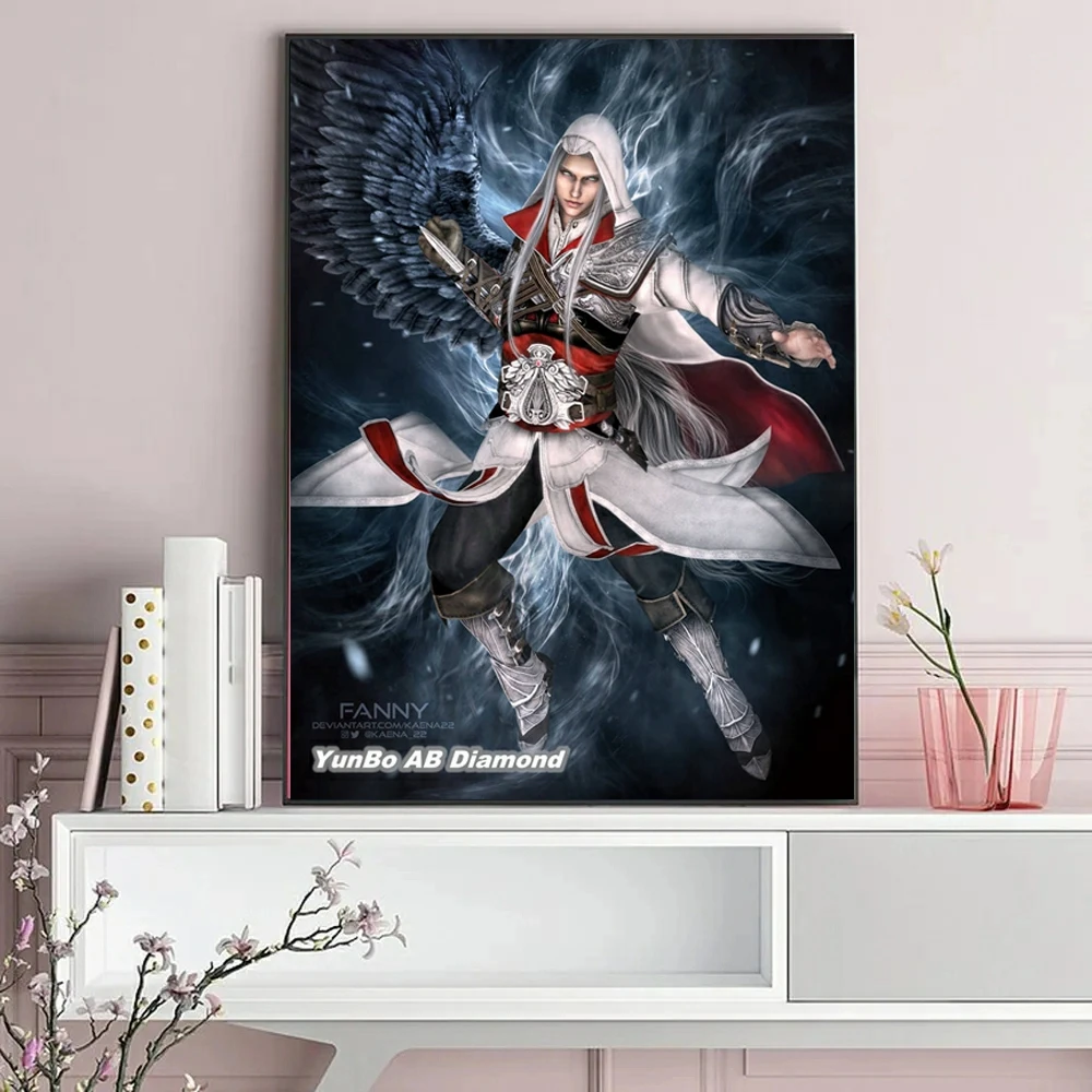 Бриллиантовая живопись последней фантазии Sephiroth DIY AB мультяшная игра