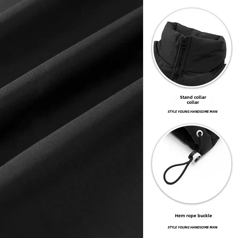 2022 Trendy Cotton Coat New Men's Autumn Winter Thickened Padded Jacket Casual Loose Fit Couple Style for Men and Women