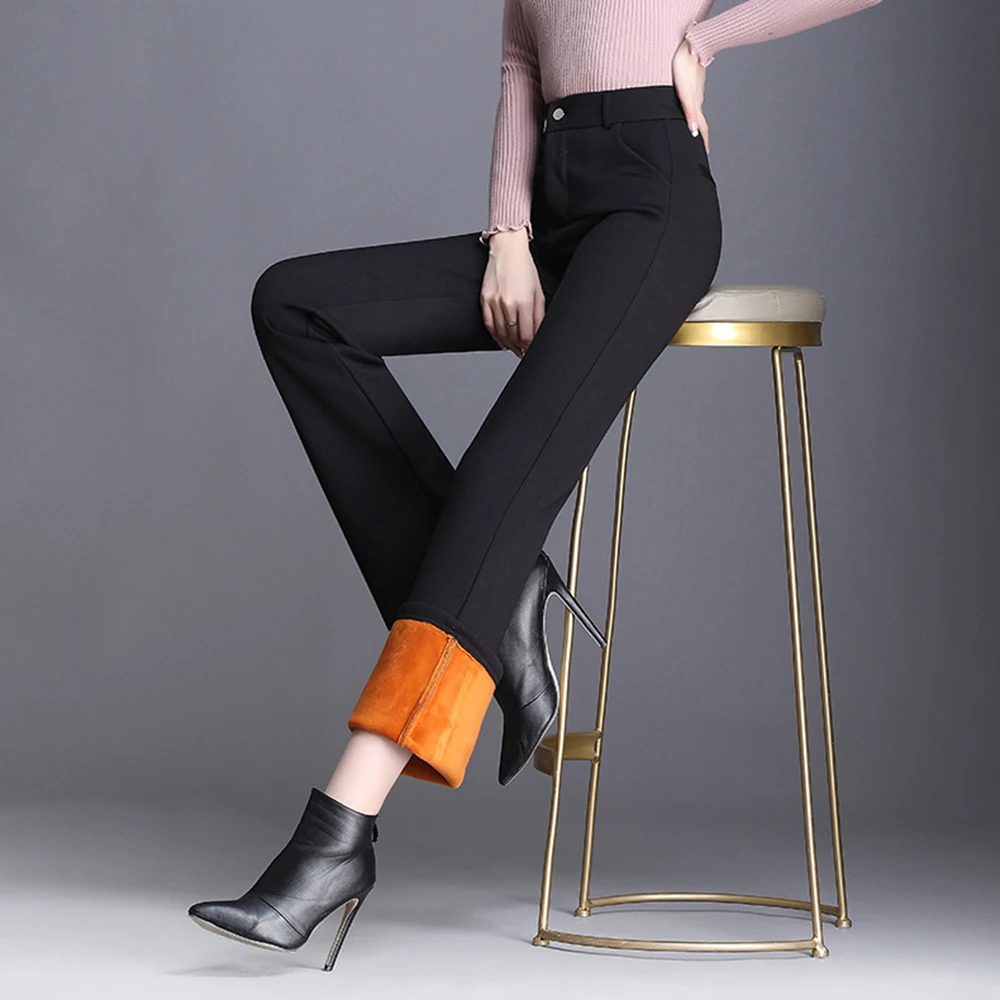 Женский бархатный костюм с высокой талией бархатные брюки на осень-зиму