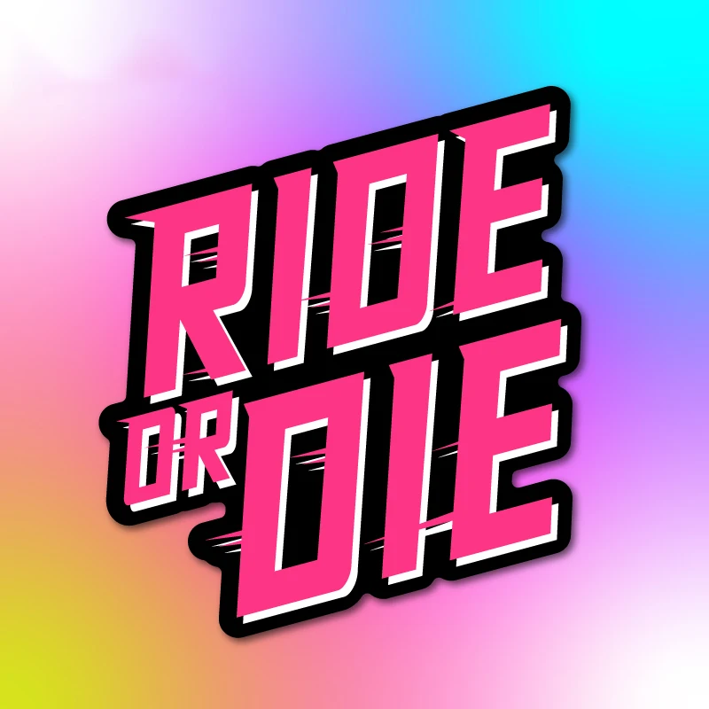

2pics RIDE OR DIE Bike Frame Sticker DIY Top Tube Seat Tube Sticker MTB Road Bicycle Decals Cycling Decorative Waterproof Film