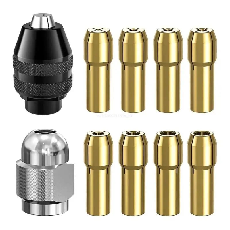 

High-Quality Drill Chuck Collet Set 1/32" to 1/8" Replacement Solid and Long-Lasting Drill Chuck Brass Clip Dropship