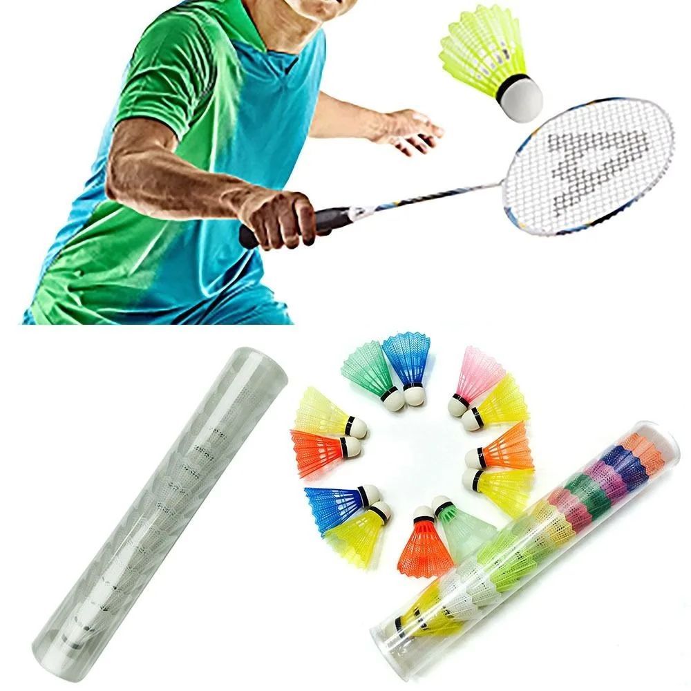 6/12 шт. ветрозащитные пластиковые воланы для бадминтона