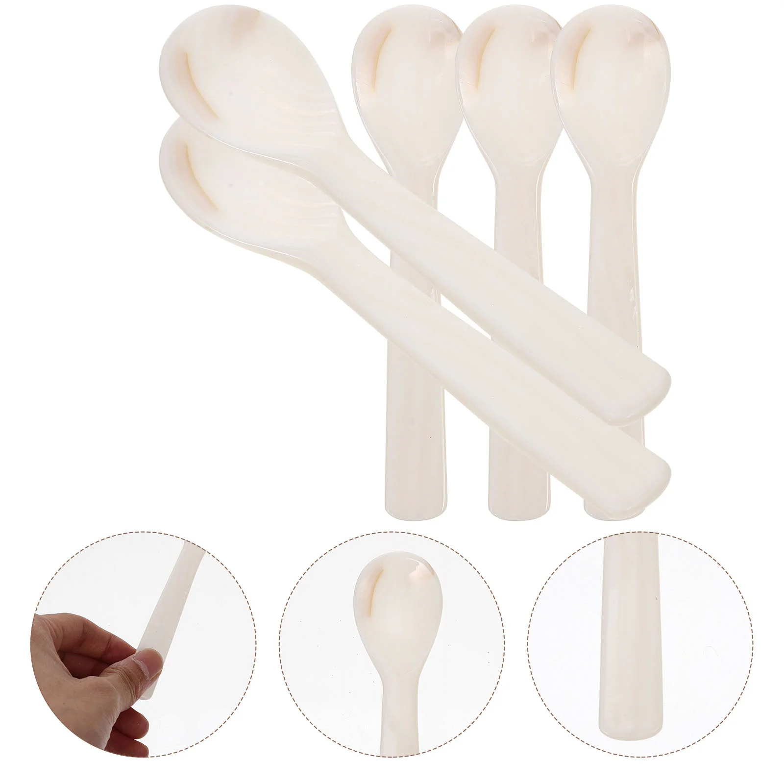 

Spoon Spoons Coffee Mixing Stirring Sugar Tea Serving Cake Ice Cream Egg Scoopsteaspoons Kitchen Cappuccino Exquisite Fruit Set