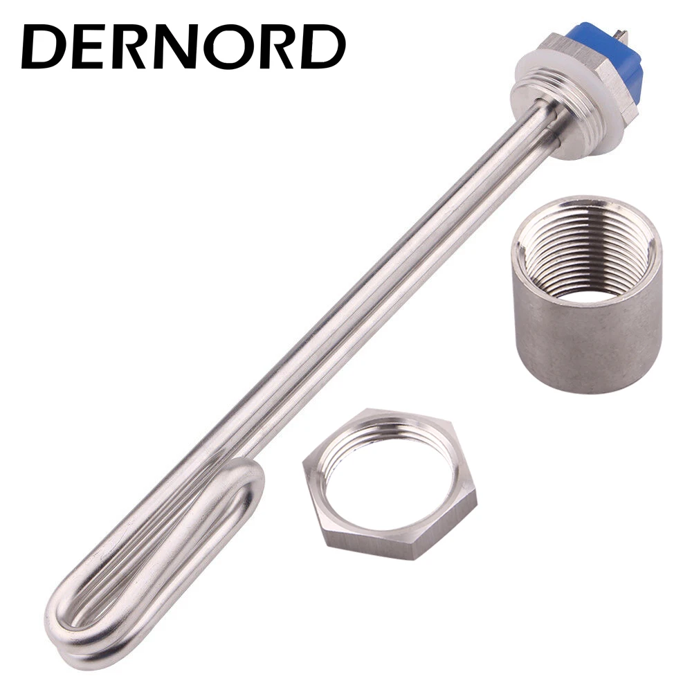 Dernord Sus304 220v 1kw 2kw 3kw Elemento de Aquecimento Dn25 Parafuso Bsp no tipo Elemento para Chaleira Tanque