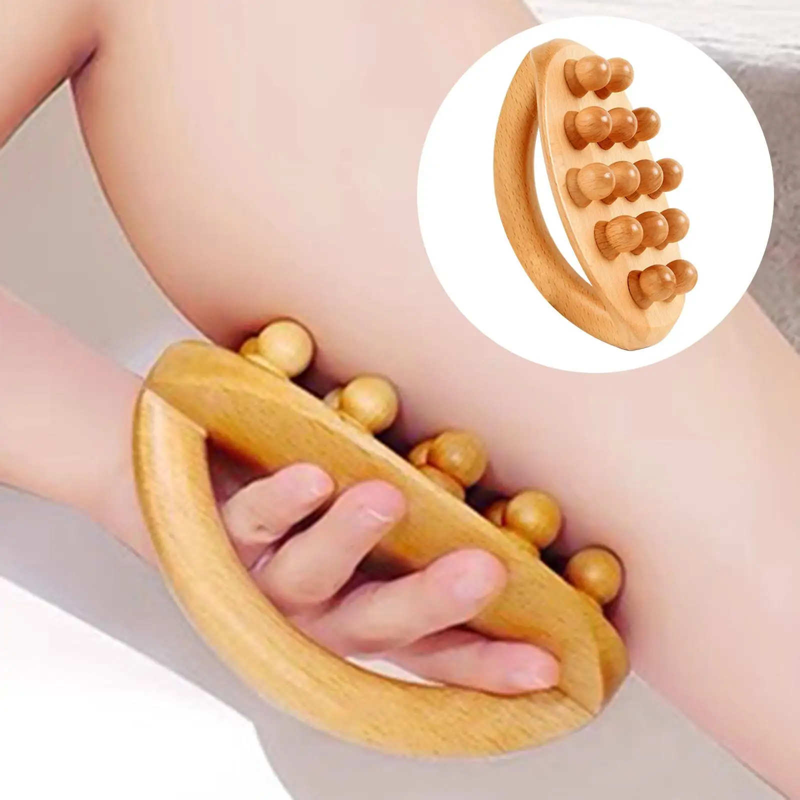 

Portable Scraping Massage Brush Tool Manual Body Relax Relaxation Gifts Wood Handheld Massager for Legs Shoulders Arms Neck Back