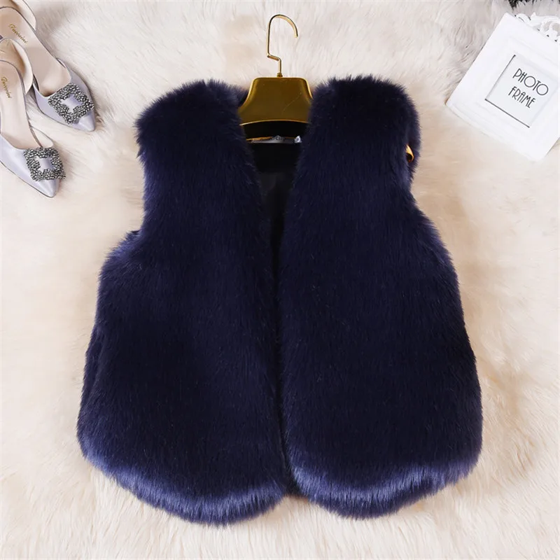 2022 Winter Women Fur Vest Coat Autumn New Fashion Warmth Jackets Elegant Ladies Fall Vest Fluffy Gilet Jacket Solid Streetwear