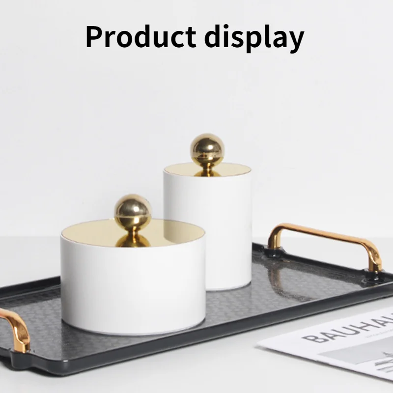 

Nordic Style Jewelry Storage Box Storage Jar with Lid Home Kitchen Cotton Swab Toothpick Box Container Decoration Ornaments