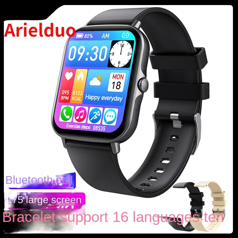 New  Bluetooth call sports bracelet music playback heart rate sleep detection body temperature blood pressure smart watch