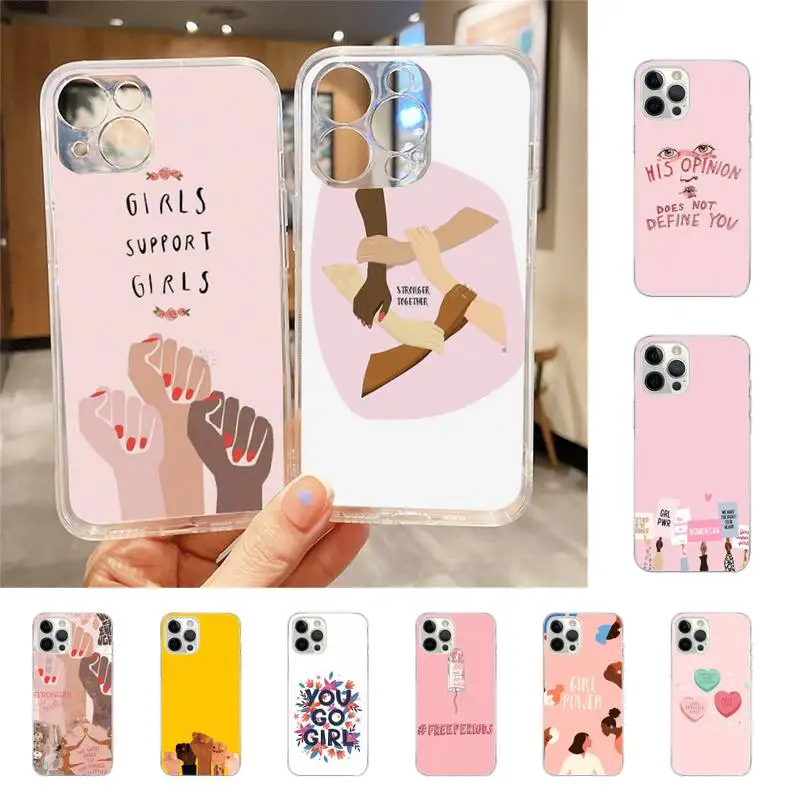 

Pink Feminist Feminism Phone Case For Iphone 7 8 Plus X Xr Xs 11 12 13 Se2020 Mini Mobile Iphones 14 Pro Max Case