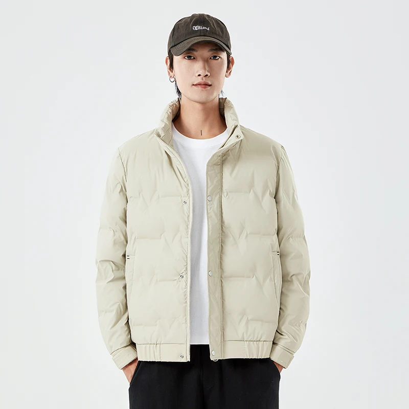 Негабаритный Пуховик С Воротником-стойкой Повседневный Хлопковый Кардиган