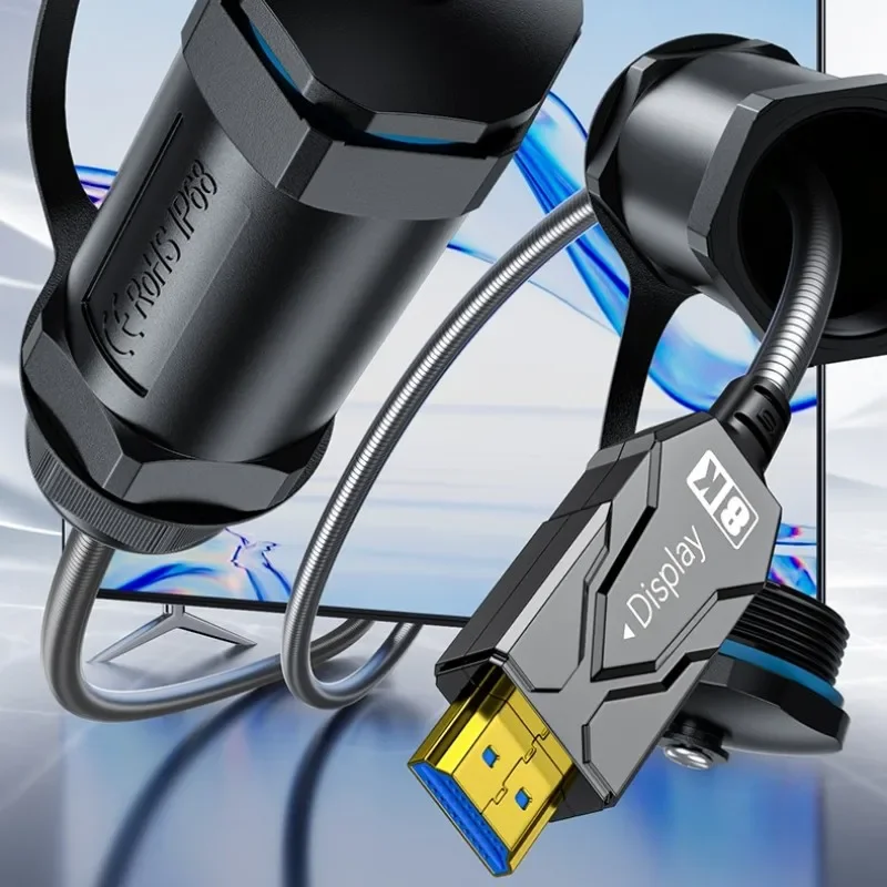 DTECH Высокоскоростной 4K 8K HDMI-HDMI TV Cabo 30 м Новый дизайн Бронированные оптоволоконные