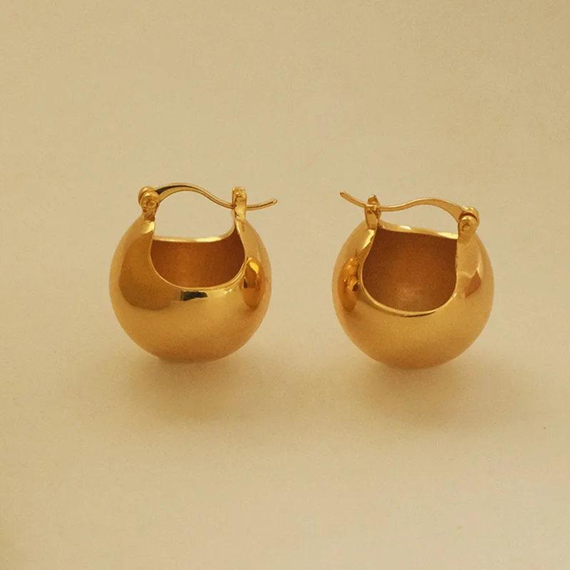 

Song Hye Kyo same earrings retro matte high-end sense small ball personality earrings 2022 new trendy earrings for women