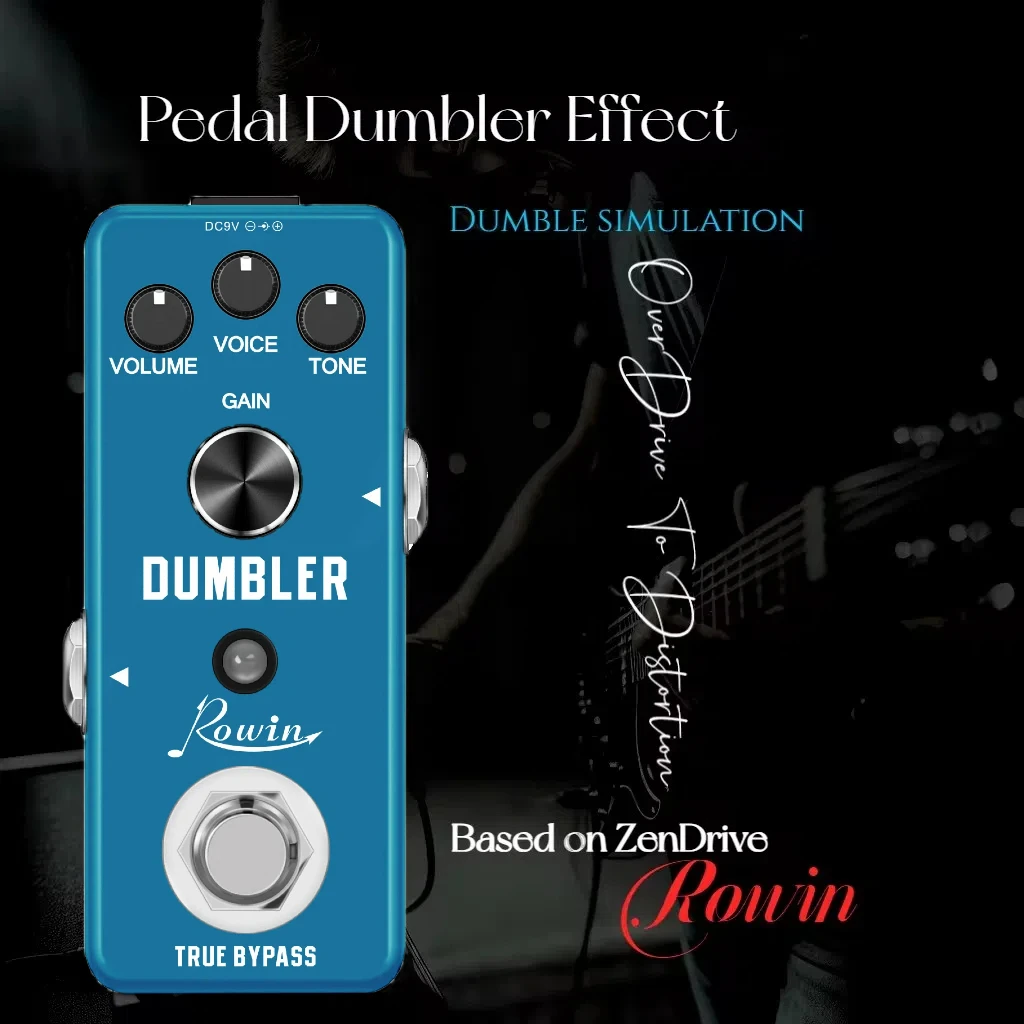 Мини-дизайн педали Overdrive для электронной гитары Rowin эффектов True Bypass и искажений
