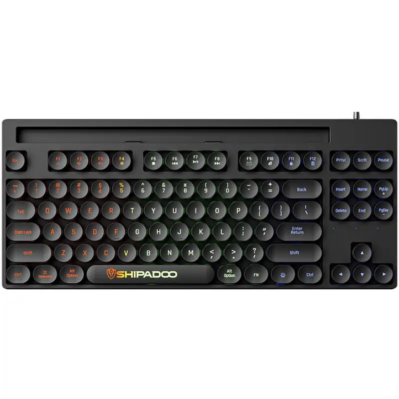 

Mechanical Feel 87key Keyboard Waterproof Luminous Kyboard Usb Wired Ergonomics Keyboards Backlight Universal Game Keyboard Mini