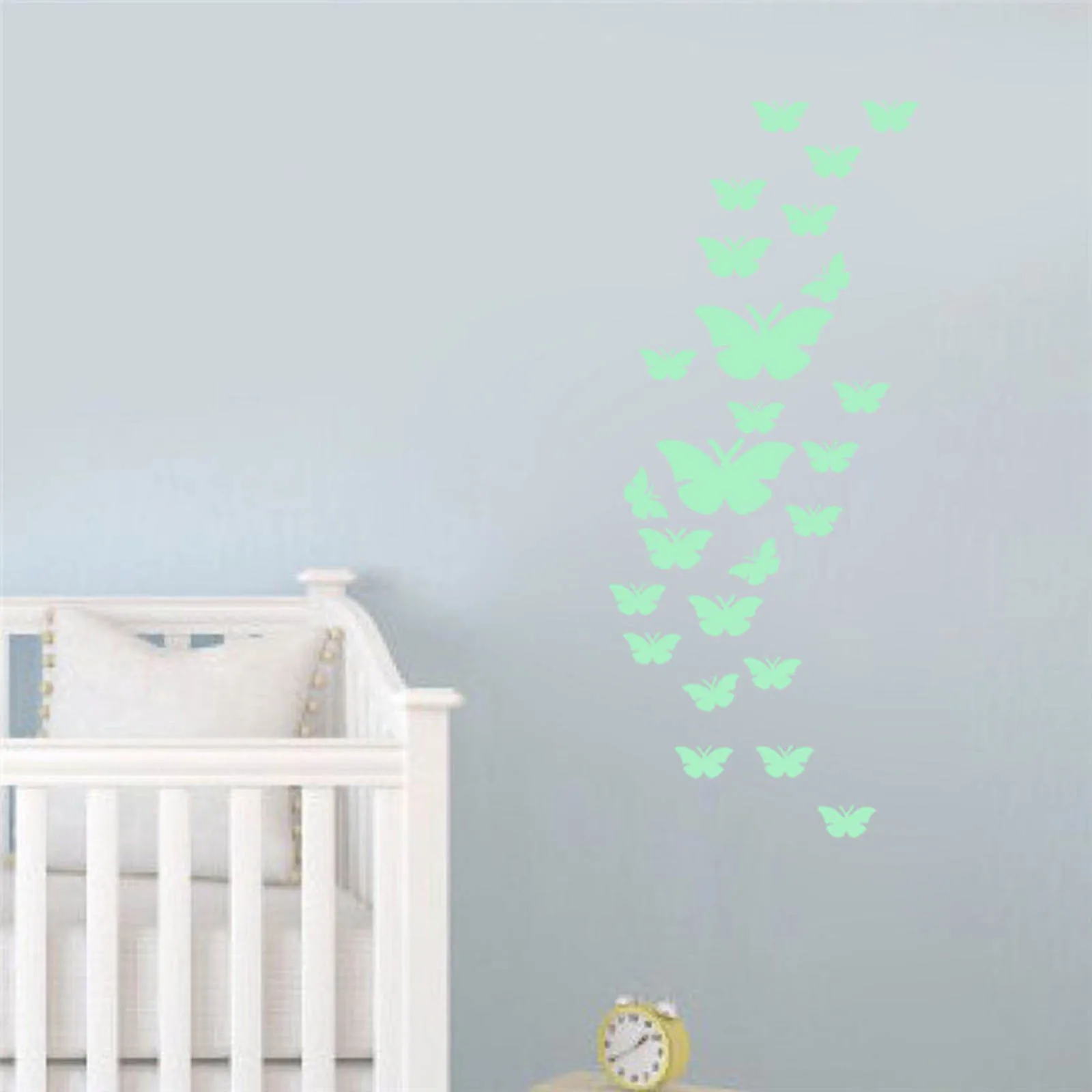 

Luminous Wall Stickers Luminous Butterfly Decorative Wall Stickers Children's Bedroom Wall Stickers Baby Girl Decals Flower