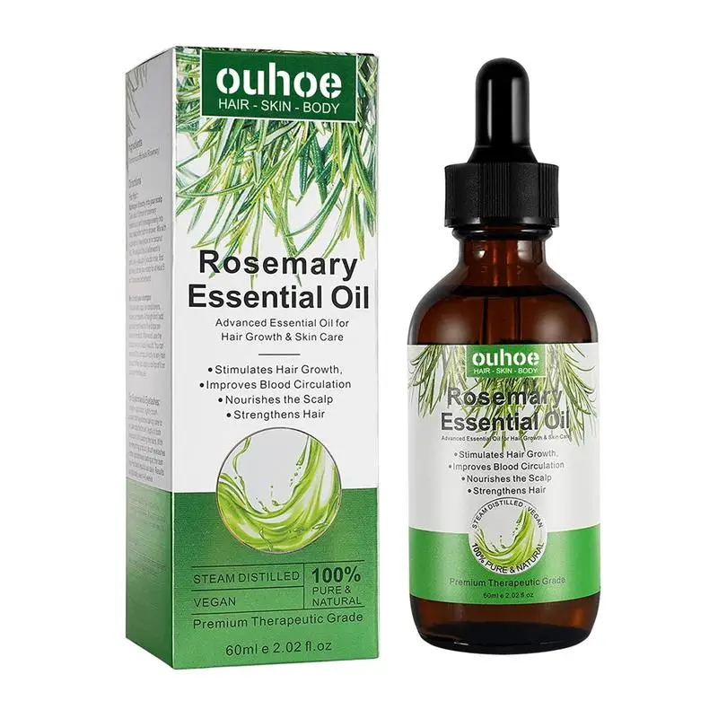 

Hair Growth Oil Essential Oils Rosemary Hair Oil Scalp & Hair Strengthening Oil Aromatherapy Organic Rosemary Oil With Glass