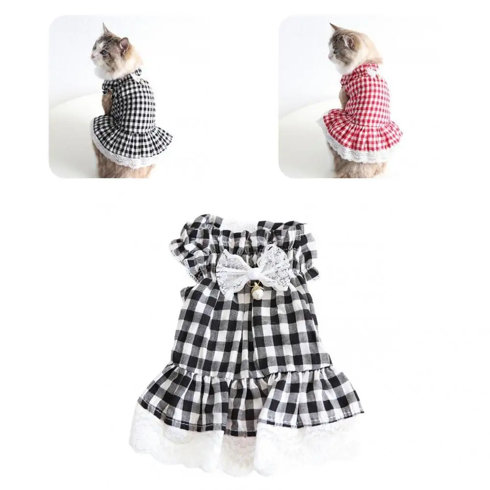 

Одежда для щенка, милое клетчатое платье для собаки, изысканная юбка для домашнего питомца